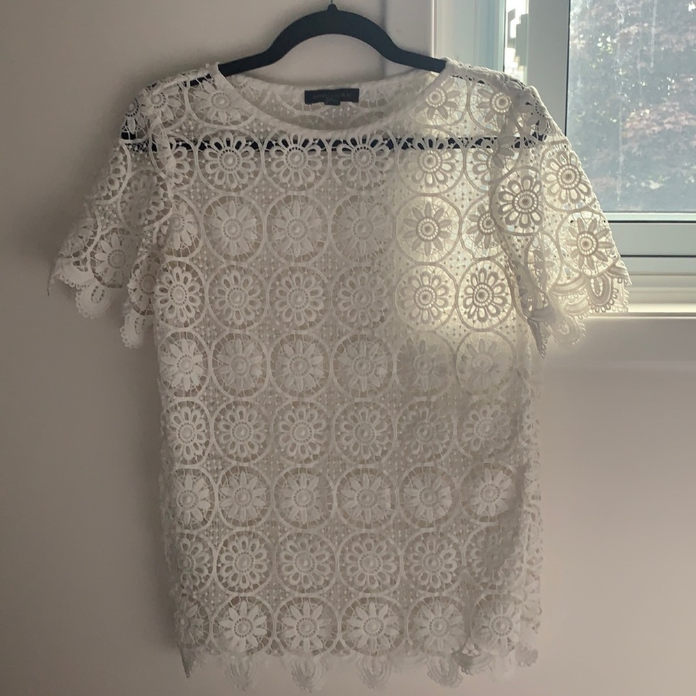 Banana Republic | white eyelet top